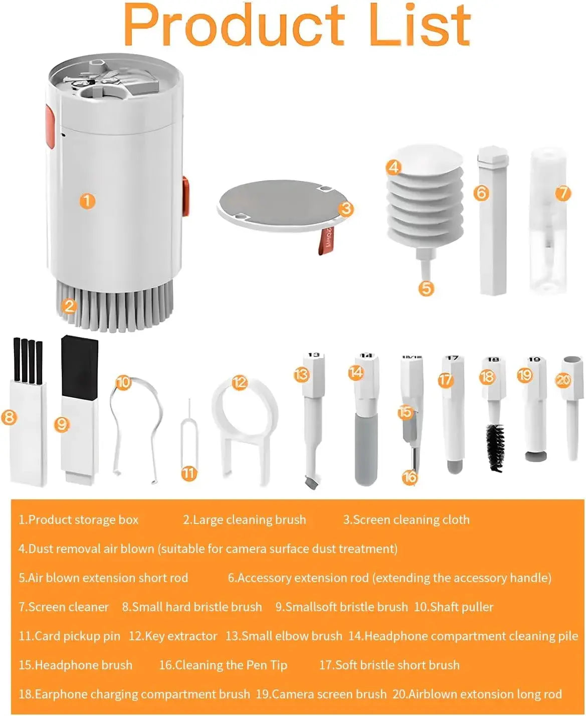 20-in-1 Electronic Cleaning Brush Kit