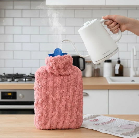Fluffy Plush Cover Hot Water Bag – Cozy Warmth & Pain Relief