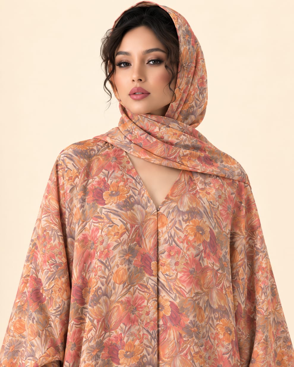 Autom Bloom Floral abaya
