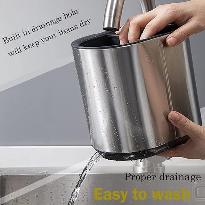 Stainless Steel Sink Storage Rack – Kitchen Organizer for Sponges & Brushes