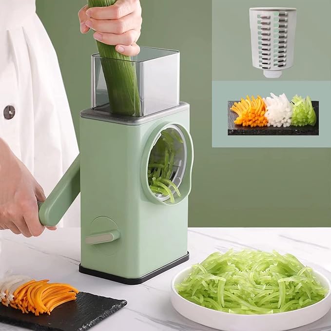 Stainless Steel Rotary Vegetable Cutter & Shredder