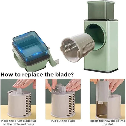 Stainless Steel Rotary Vegetable Cutter & Shredder