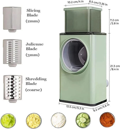 Stainless Steel Rotary Vegetable Cutter & Shredder
